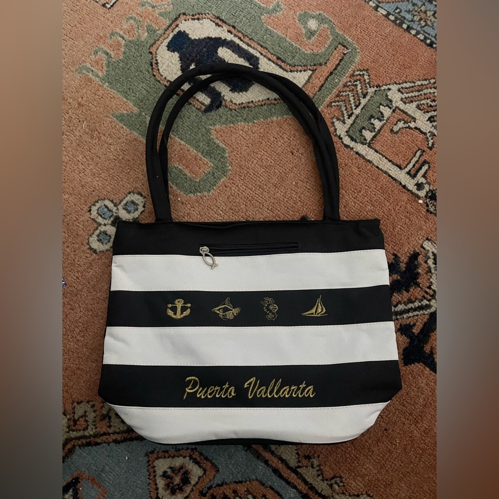 Vintage Puerto Vallarta Canvas Style Purse